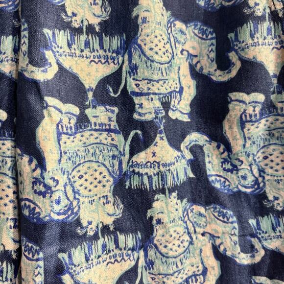 NWT Lilly Pulitzer Florita Linen Elephant Print Pant Pockets Medium - Picture 6 of 9